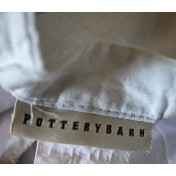 Pottery Barn Comforter Set 2 STD Shams Aqua Blue Cotton Sz F/Q Discontinued Item - Picture 7 of 11